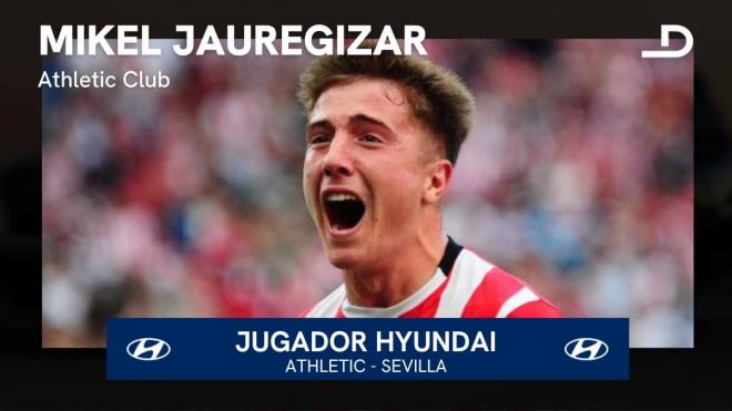 Mikel Jauregizar, elegido el Jugador Hyundai el Athletic Club - Sevilla FC (Foto: El Desmarque).