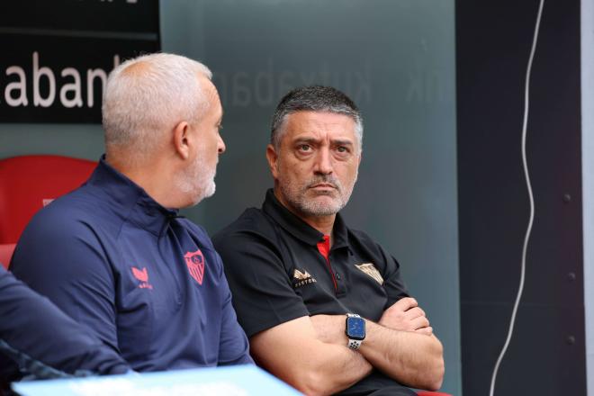 García Pimienta, en el Athletic-Sevilla (Foto: Cordon Press).