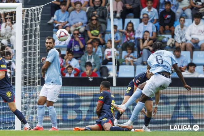 Moriba, durante el Celta - GIrona (Foto: LaLiga).