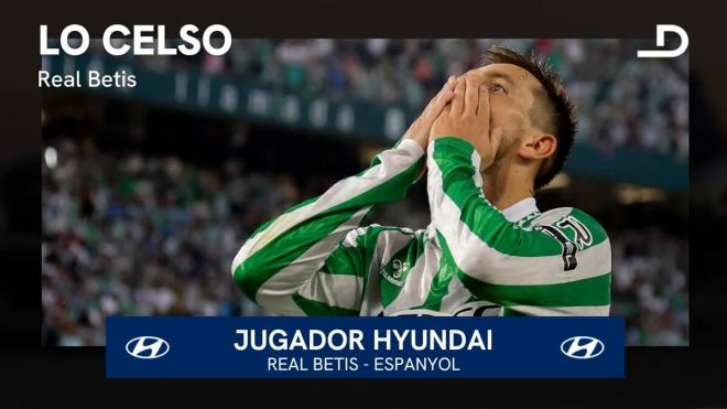 Lo Celso, Jugador Hyundai del Betis-Espanyol.