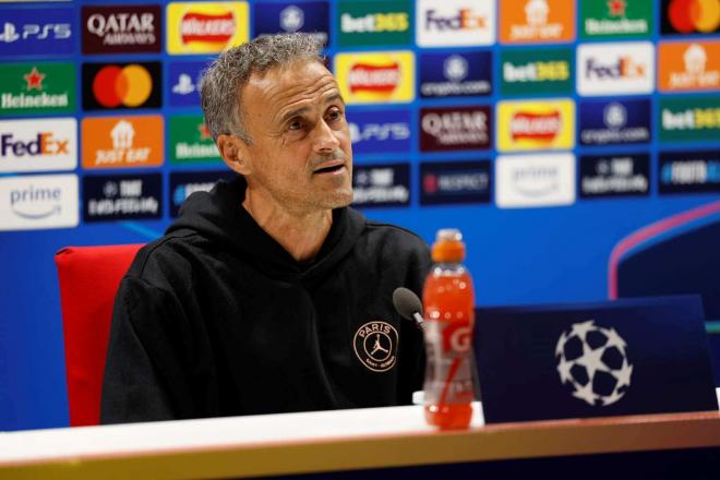 Luis Enrique, en rueda de prensa (Foto: PSG).