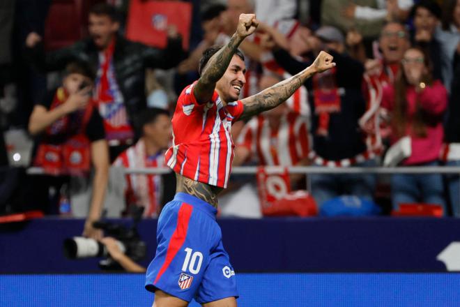 Ángel Correa, tras marcar al Real Madrid en el derbi (Foto: EFE).