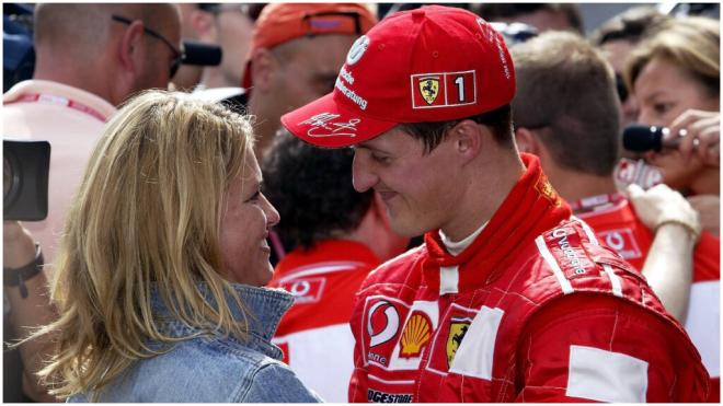 Michael Schumacher con su mujer Corina. (Fuente: Cordon Press)