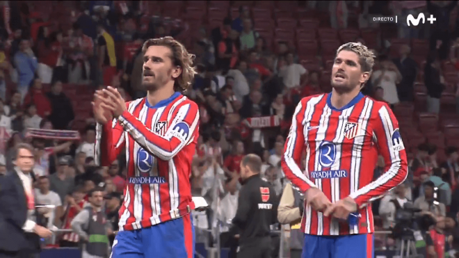 Griezmann y De Paul, con los ultras (Movistar +)