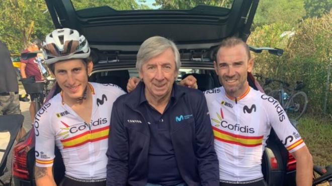 Alejandro Valverde no estará presente en el Mundial de Gravel de 2024 (foto: @movistar_team).