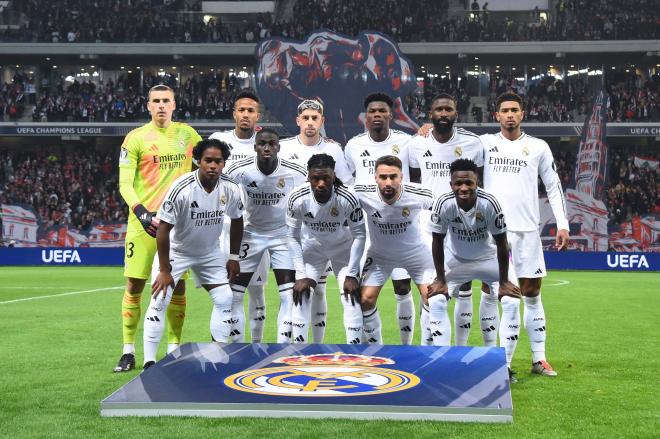 Once del Real Madrid ante el Lille en Champions (Foto: Cordon Press).