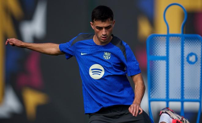 Pedri entrena en la ciudad deportiva para preparar el siguiente partido (Foto: FCB).