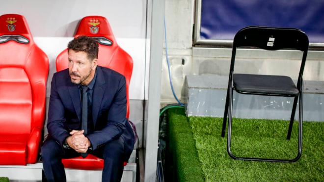 Simeone, ante el Benfica (Cordon Press)