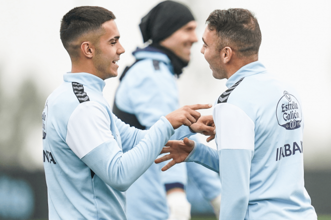 Iago Aspas con Hugo Sotelo (Foto: RC Celta)