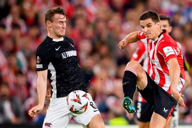 Iñigo Ruiz de Galarreta, en el partido europeo ante el AZ vencido en San Mamés (Foto: Athletic Club).