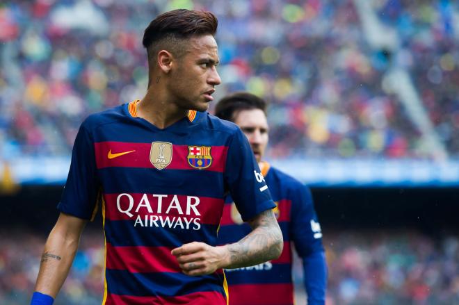 Neymar, con el Barça durante la campaña 15/16.