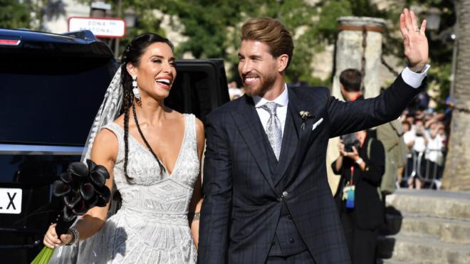 Sergio Ramos y Pilar Rubio el día de su boda (Cordon Press)