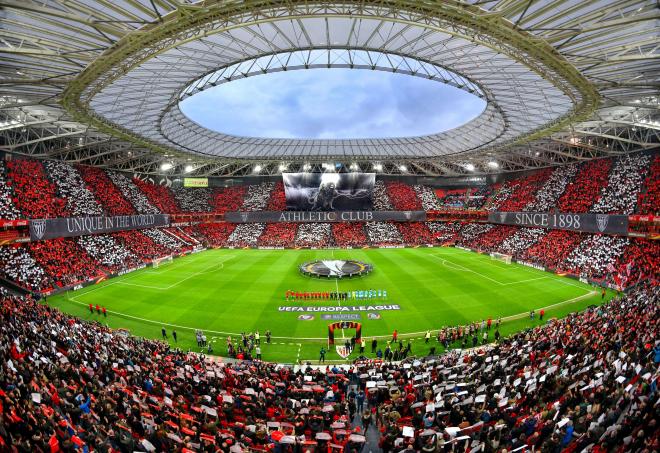 San Mamés, la 'Catedral', añoraba las grandes noches europeas que acaban de volver a Bilbao (Foto: Athletic Club).