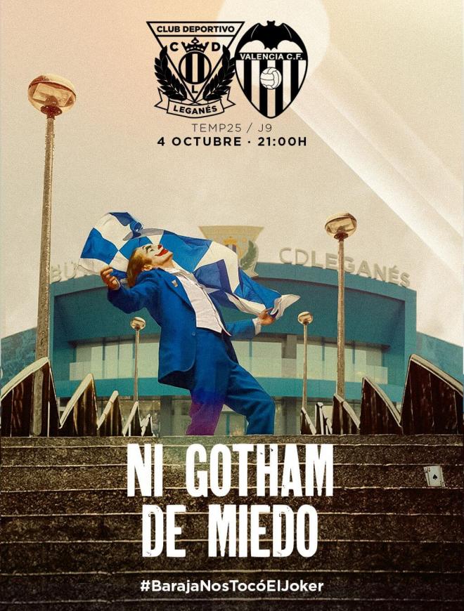 Cartel del partido Leganés - Valencia