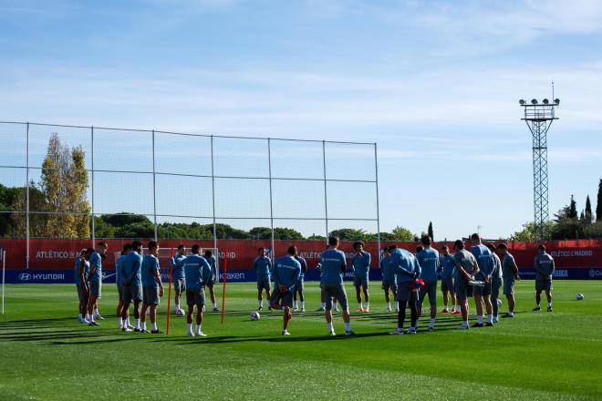 El Atlético, en un entrenamiento (Foto: ATM).