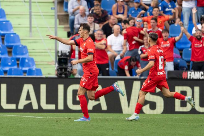 Ante Budimir celebra un gol de Osasuna en Getafe (Foto: LaLiga).