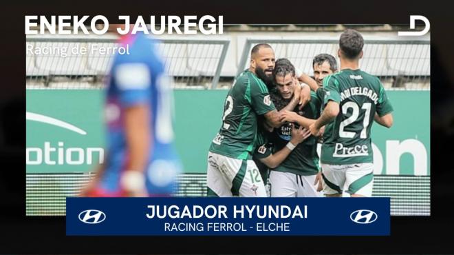 Eneko Jauregi, Jugador Hyundai del Racing de Ferrol - Elche.