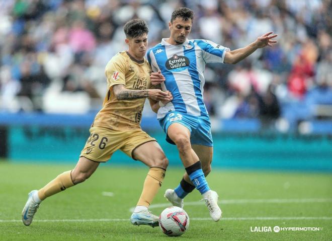 Lance del Dépor - Málaga (Foto: LALIGA).