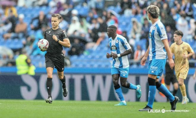 Mfulu en el Dépor - Málaga (Foto: LALIGA).