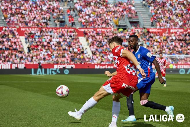 Lance del Girona FC - Athletic Club de los 3 penaltis parados por Gazzaniga (Foto: LALIGA).