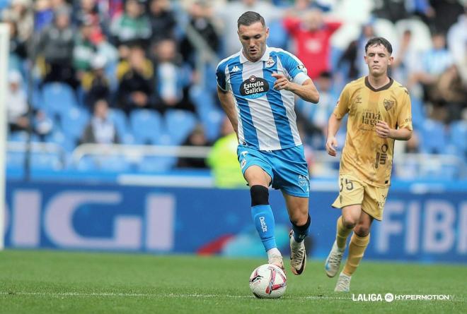 Lucas Pérez en el Dépor - Málaga (Foto: LALIGA).