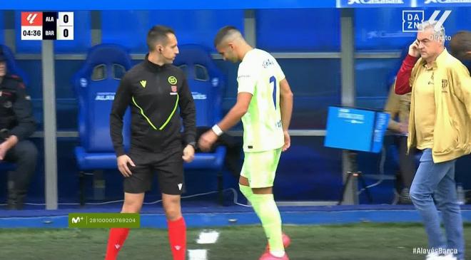 Ferran Torres, lesionado en el Alavés-Barcelona.