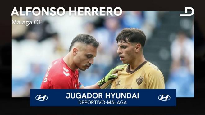 Alfonso Herrero, por su gran actuación en Riazor, obtiene el galardón de Hyundai.