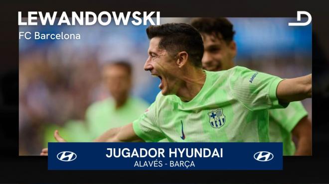 Lewandowski, Jugador Hyundai del Alavés-Barcelona.