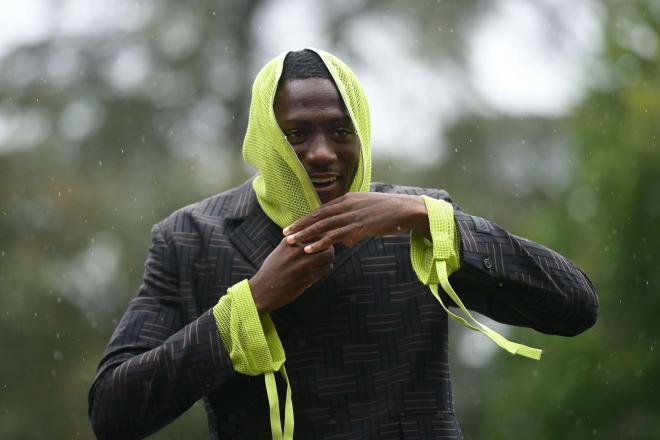 Ibrahima Konaté, en un llegada a la concentración de Francia (FOTO: Cordón Press).