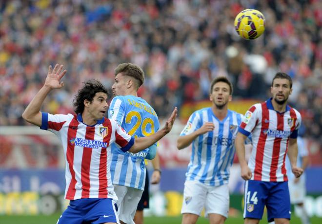 Gabi y Tiago en un Atlético de Madrid - Málaga (Foto: Cordon Press)