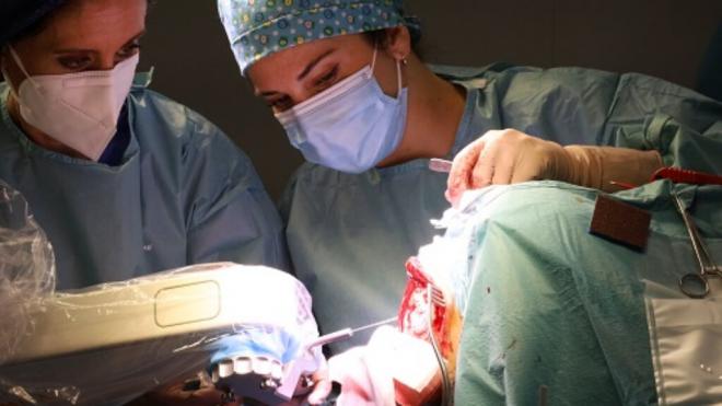 Un momento de la intervención de la 'cirugía del sufrimiento' (Foto: Hospital del Mar)