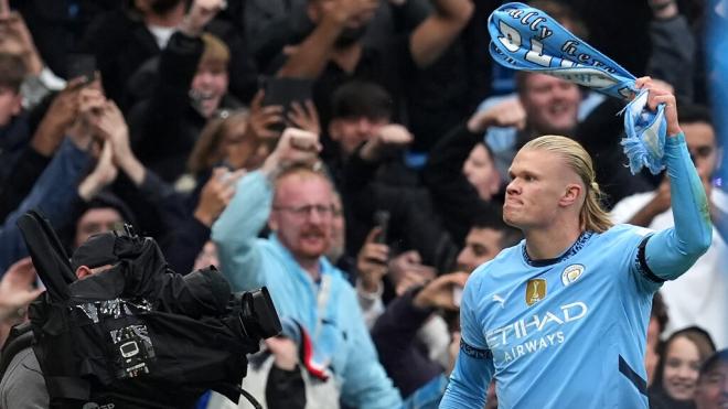 Erliing Haaland celebrando un gol con el Manchester City (Europa Press)