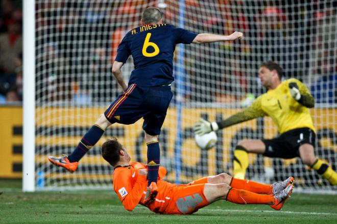 Andrés Iniesta en el gol del Mundial de Sudáfrica (Cordon Press)