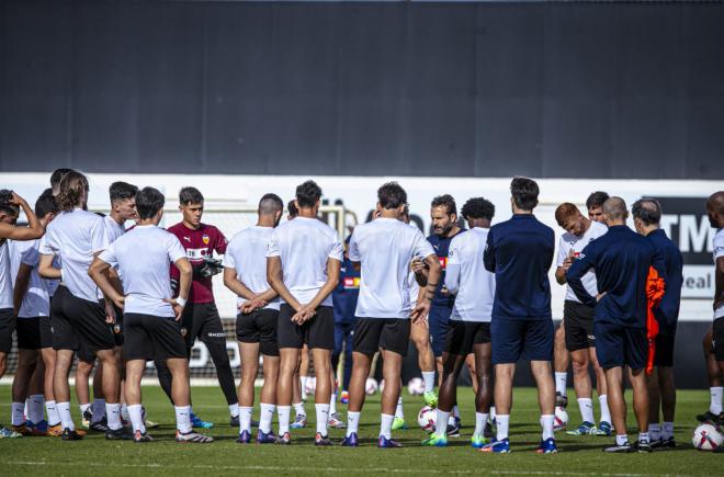 Baraja en la sesión de entrenamiento