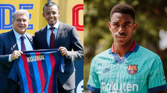 Laporta, Jules Koundé y Junior Firpo.