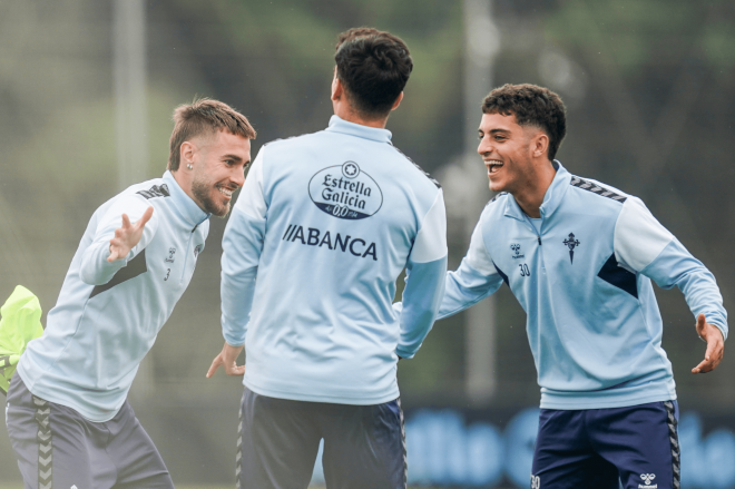 Óscar Mingueza y Hugo Álvarez (Foto: RC Celta).