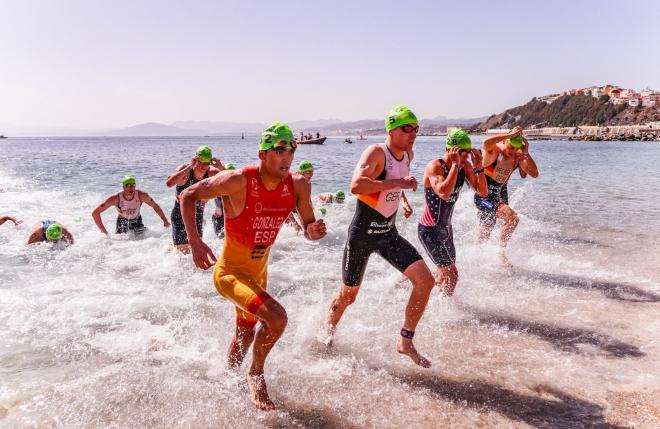 Imagen de la prueba del Triatlón Torremolinos-Andalucía.