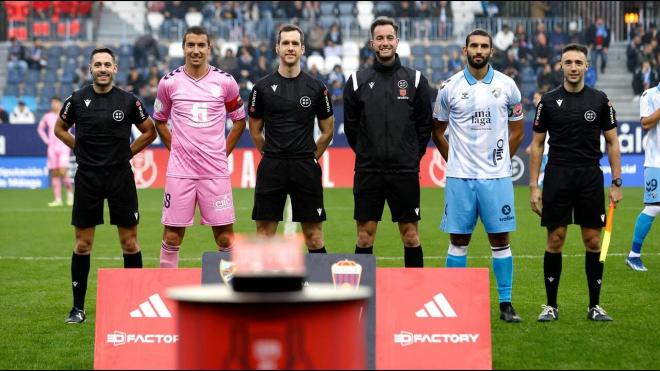 El Málaga, en la edición de Copa del Rey 2023/24, ante el Eldense en casa. (Foto: MCF)