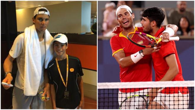 Carlos Alcaraz junto a Rafa Nadal  (@carlosalcaraz)