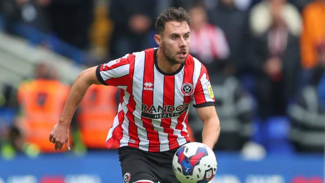 George Baldock durante un partido con el Sheffield United (Fuente: Cordon Press)