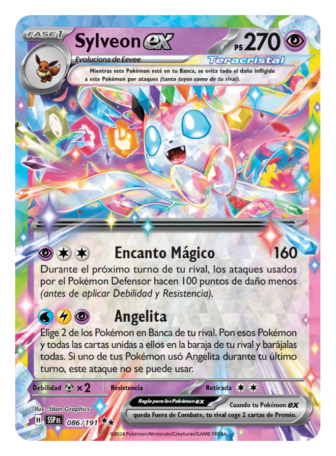 Sylveon EX Teracristal Astrales es uno de los puntos fuertes de la nueva expansión de JCC Pokémon