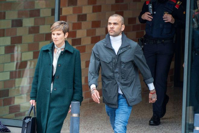 Dani Alves en la Audiencia de Barcelona (Foto:Cordon Press)