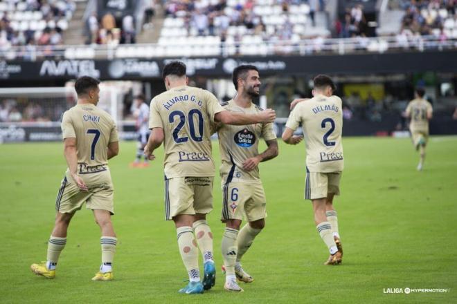 Álvaro Giménez, tras su gol al Cartagena (Foto: LaLiga).
