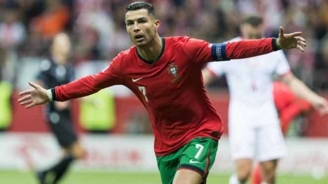 Cristiano Ronaldo celebra su gol con Portugal (Foto: Cordon Press)