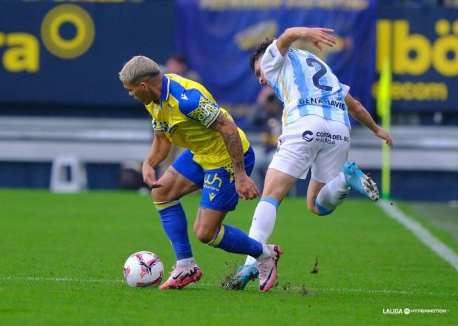 Ocampo, durante el Cádiz - Málaga (Foto: LaLiga).