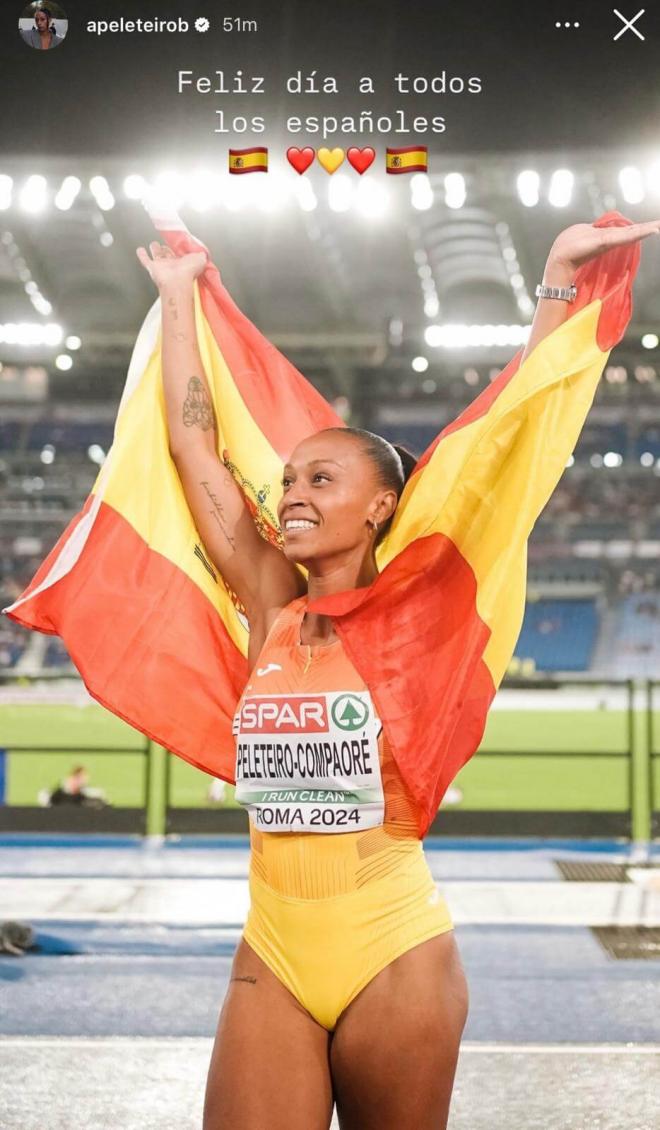 Ana Peleteiro celebra el Día de la Hispanidad. (Fuente: Redes sociales)