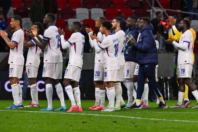 Los jugadores de Francia celebrando el triunfo ante Israel (Foto: Cordon Press).