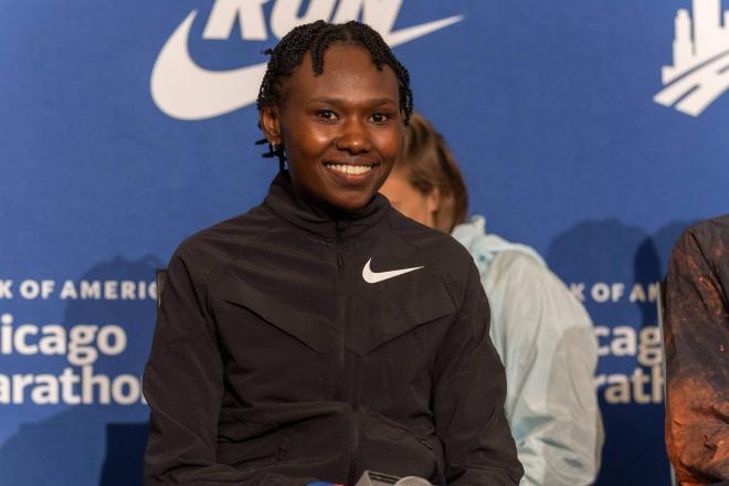 Ruth Chepngetich, antes del maratón de Chicago (Foto: Cordon Press).