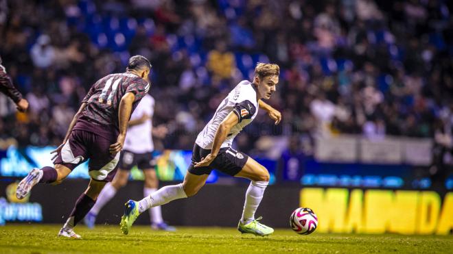 Dani Gómez, ante México (Foto: Valencia CF).