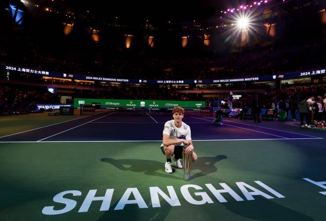 Jannik Sinner, tras ganar a Djokovic en Shangai